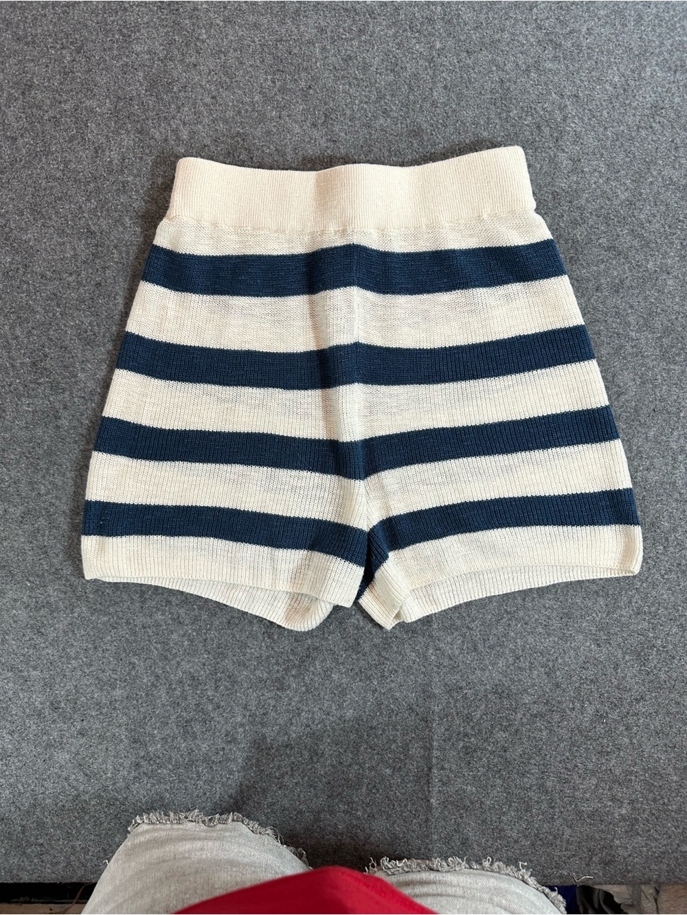 Free People Beach blue Striped Knit Shorts
